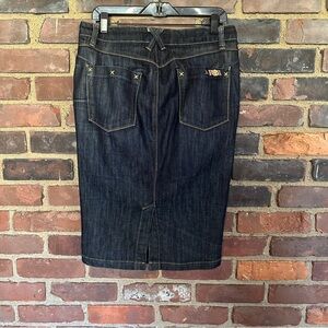 Richmond Denim Made in Italy Faux Rhinestones Jeans Skirt Sz 30 (31 X 26)